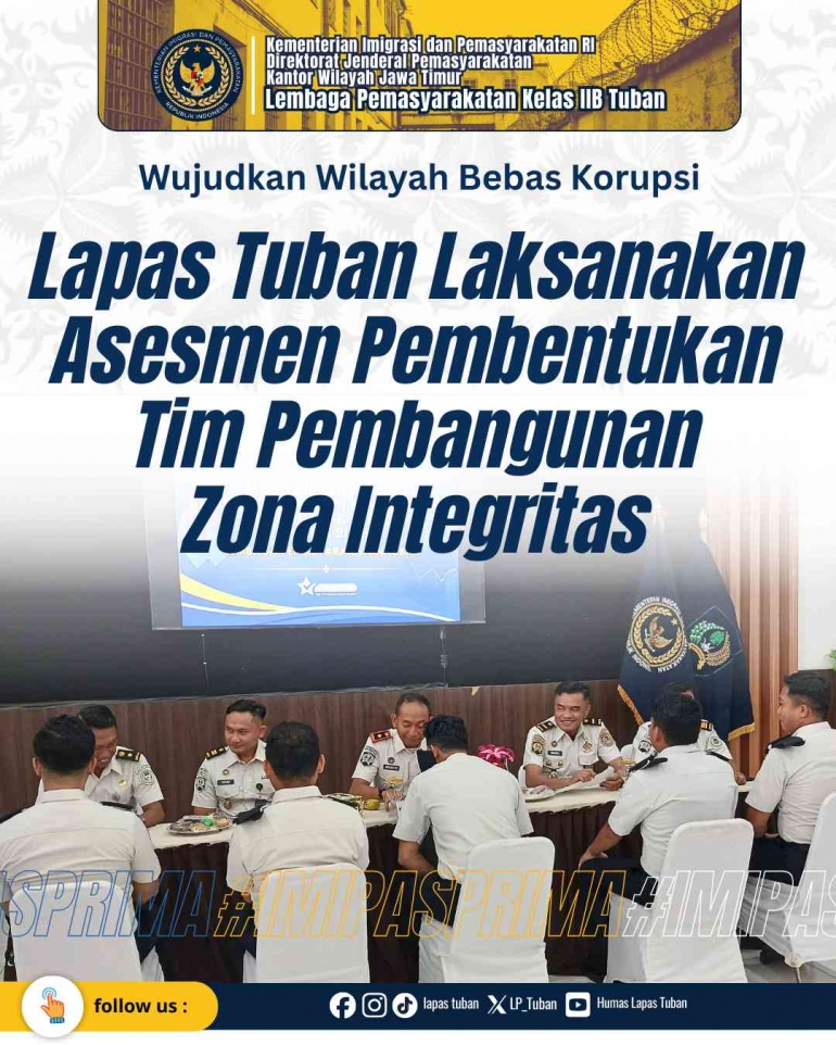 Lapas Tuban Laksanakan Pembentukan Tim Pembangunan Zona Integritas
